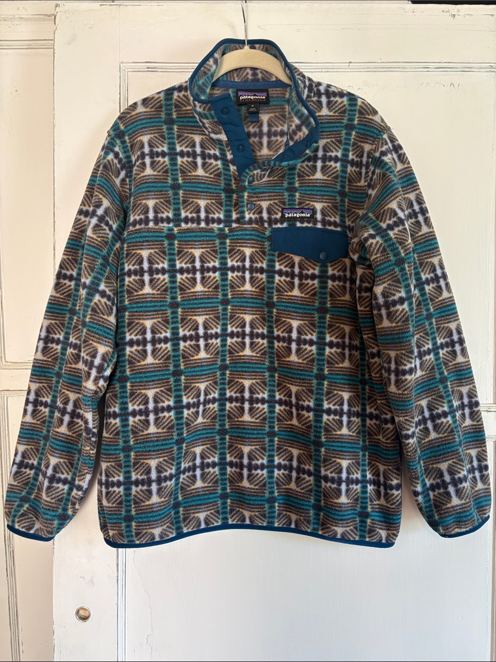 Patagonia Synchilla Snap-T Pullover Snow Beam Medium - Picture 2 of 6